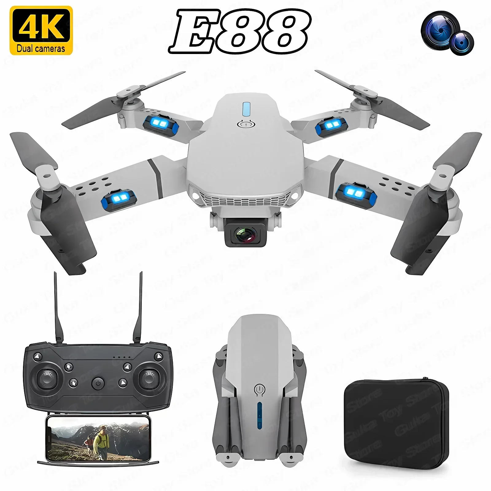 E88 Pro WIFI FPV Drone Wide An - огляд і ціна Drone Battery Case