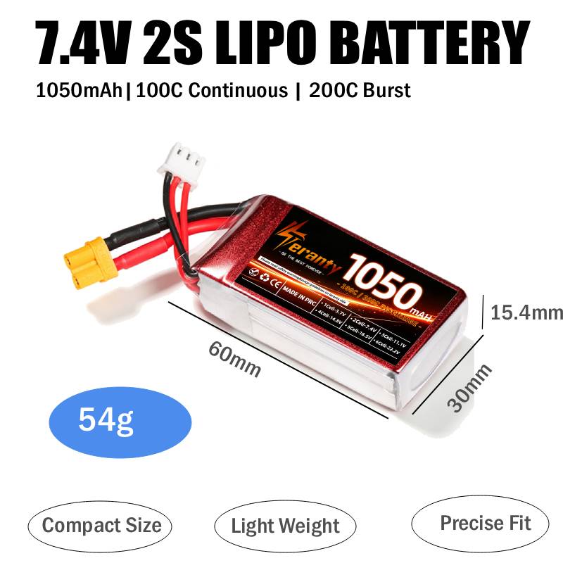2PCS 1050mAh 2S 3S 4S RC Lipo  - огляд і ціна Drone Battery 3S
