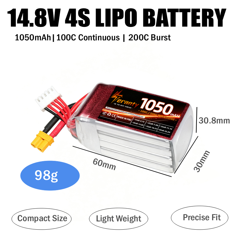2PCS 1050mAh 2S 3S 4S RC Lipo  - огляд і ціна Drone Battery 3S