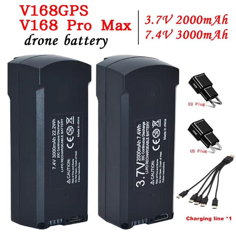 GPS V198 7.4V 3000mAh Battery  - огляд і ціна Drone Battery Lipo